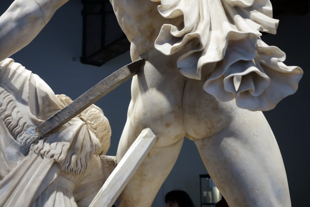 Détail d'une statue à Rome
